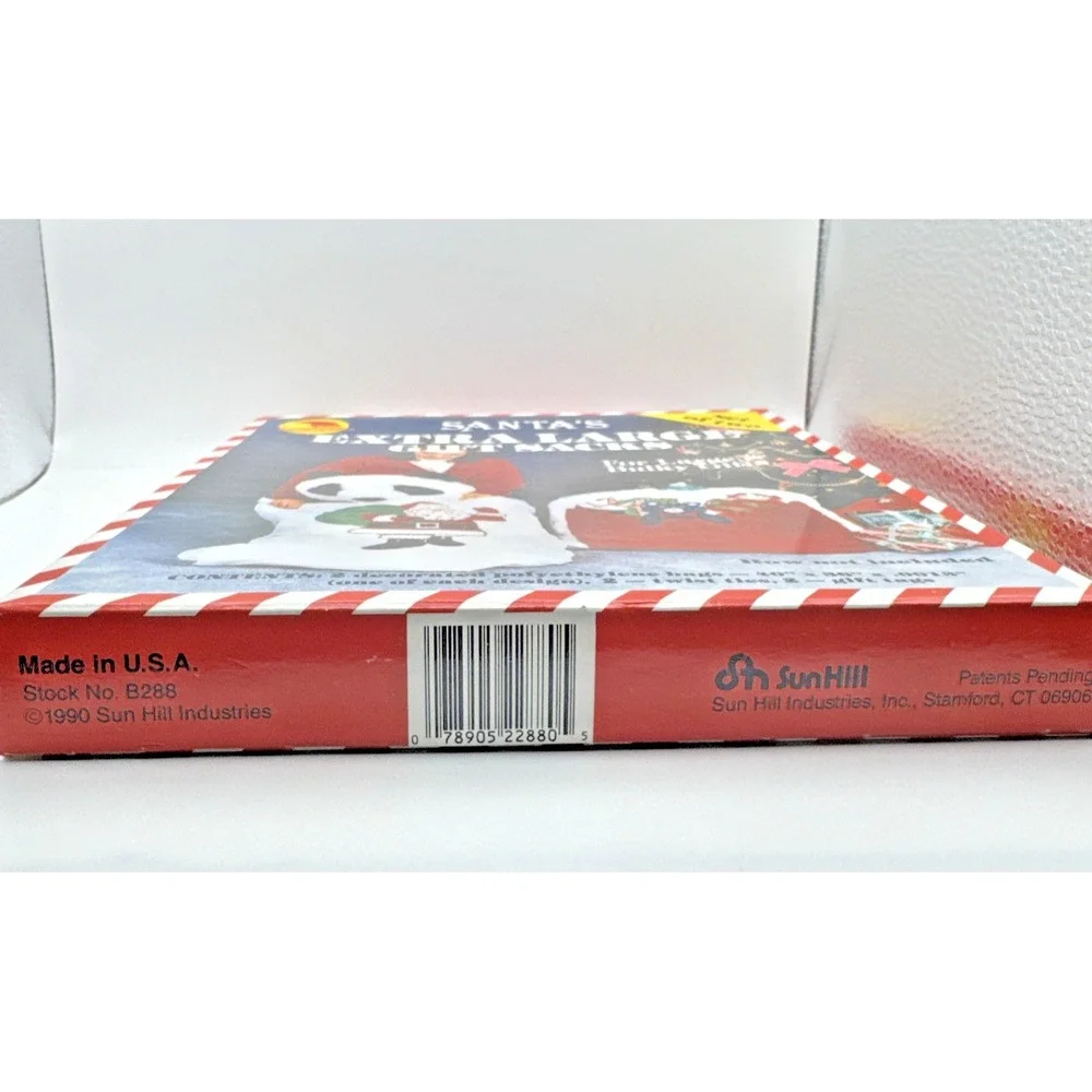 Vintage 90's Extra Large Gift‎ Sacks Cloth Christmas Gift Bags New In Box